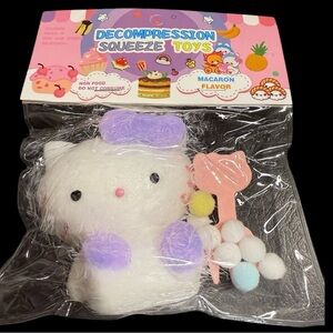 Purple White Decompression Squeeze Toy hello kitty Sanrio Anti-stress squishy